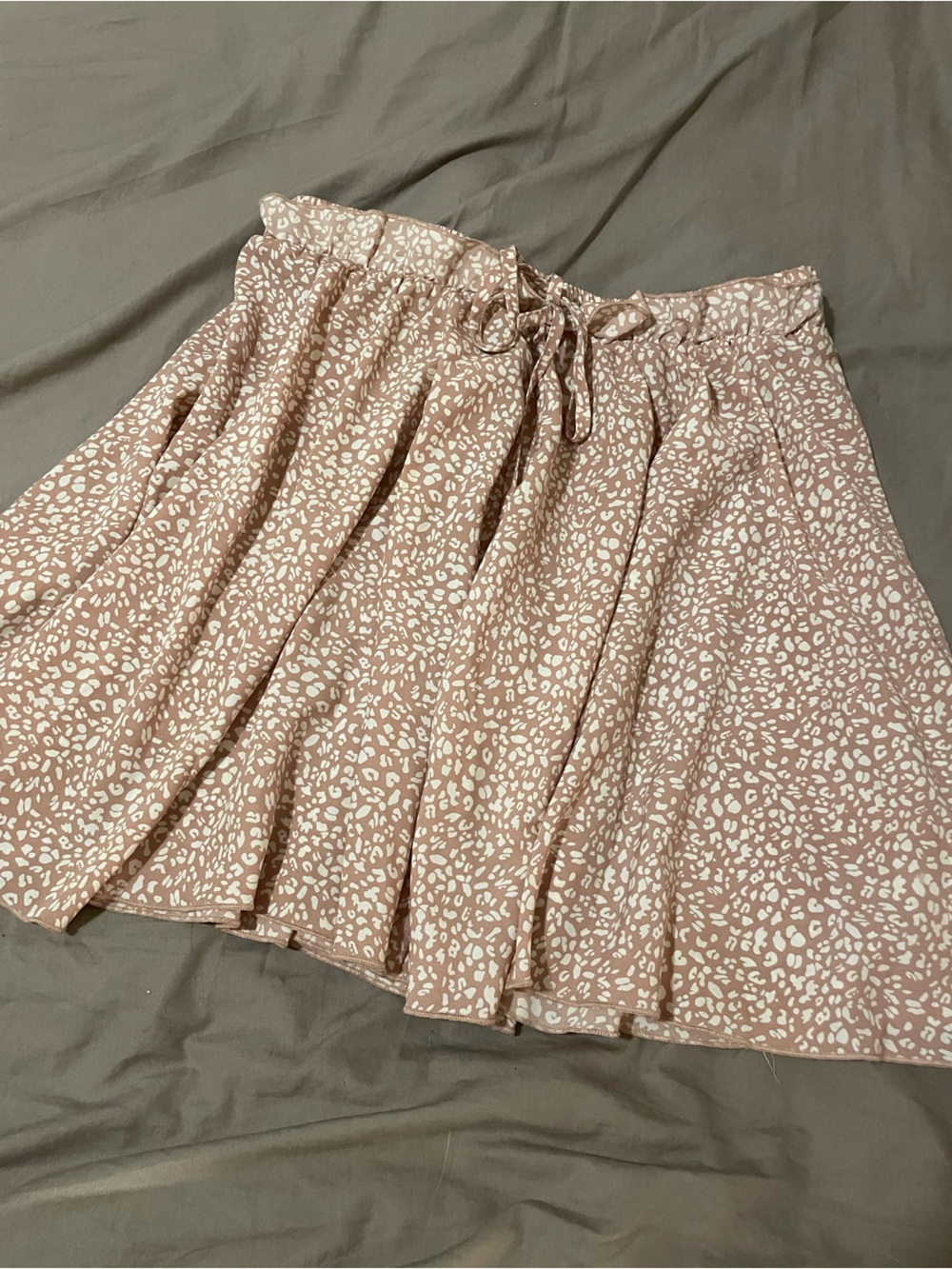 3/$30 Pink Animal Print Drawstring Waist Skirt